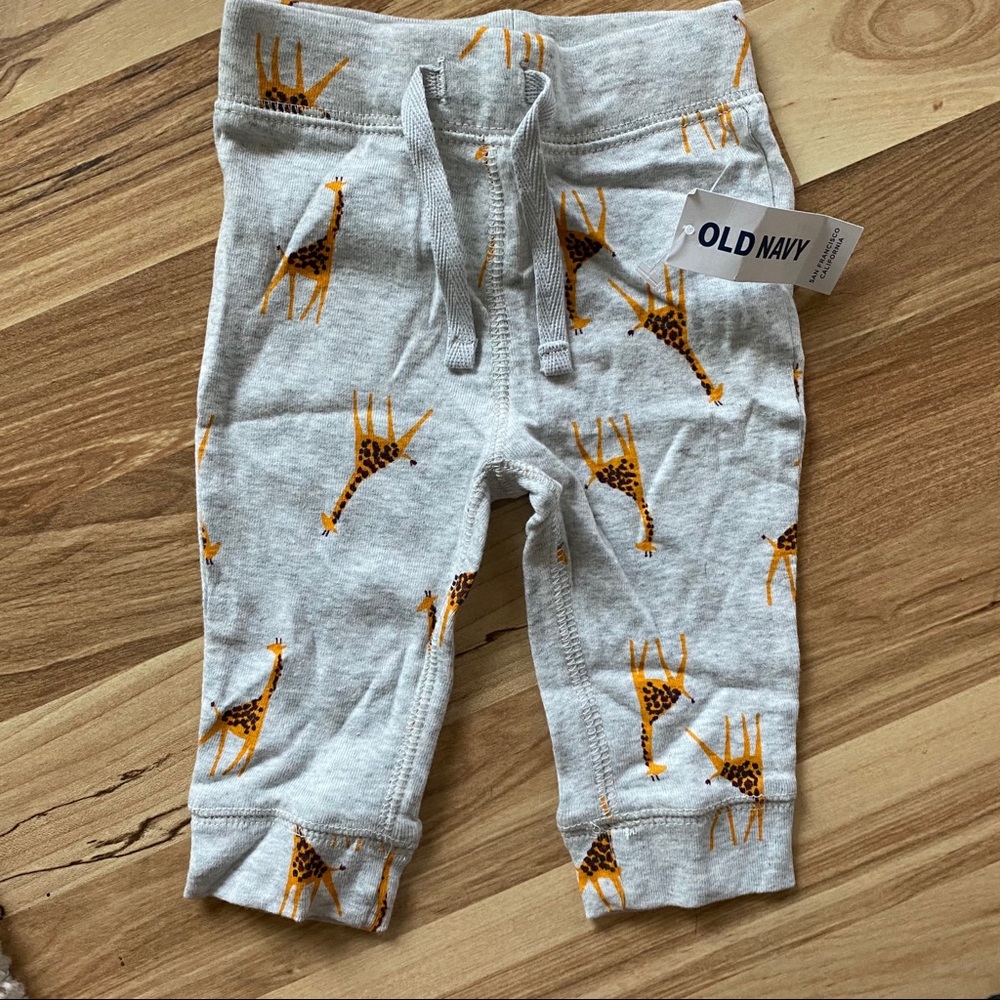 Old Navy baby giraffe joggers